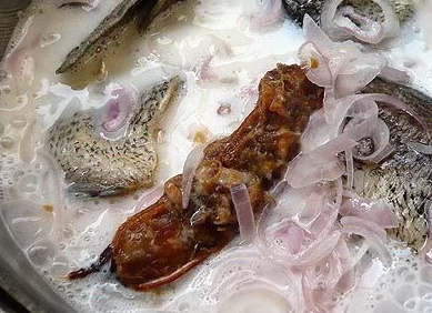 สูตรอาหารเด็ก – ต้มกะทิฟักกับปลาสลิด
