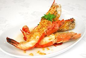 กุ้งทอดกระเทียมพริกไทย