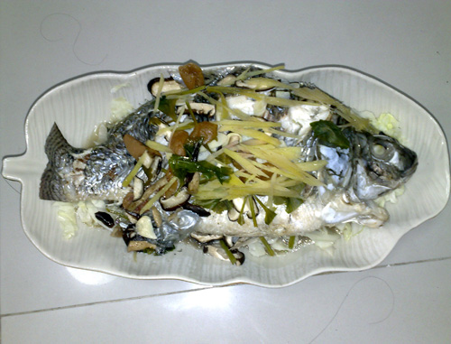 สูตรอาหารลดความอ้วน – ปลานิลนึ่งบ๊วย