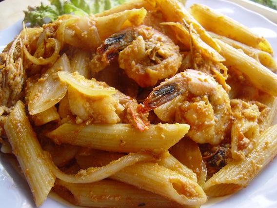 สูตรอาหารฝรั่ง – มะกะโรนีกุ้ง
