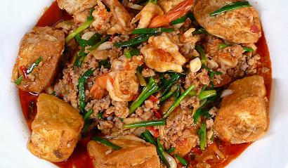 สูตรอาหารเพื่อสุขภาพ – เต้าหู้ผัดกะปิ