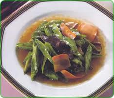 สูตรอาหารเจ – ผัดถั่วพูเห็ดหอม