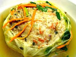 สูตรอาหารเจ – กะหล่ำปลีห่อไส้