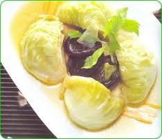 สูตรอาหารเจ – ตุ๋นกะหล่ำปลีเห็ดหอม