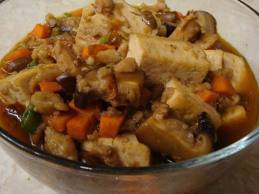 สูตรอาหารเจ – ผัดเต้าหู้ทรงเครื่อง