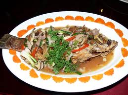 สูตรอาหาร – ปลากะพงน้ำแดง