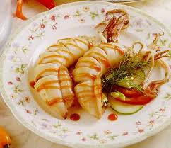 สูตรอาหารญี่ปุ่น – ปลาหมึกย่างสอดไส้