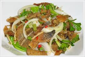 สูตรอาหารลดน้ำหนัก : ยำปลาสลิด