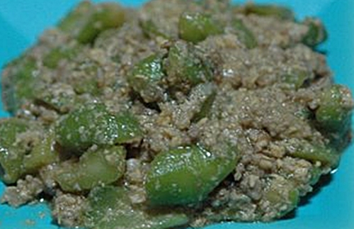 สูตรอาหาร – ผัดบวบหมูสับ