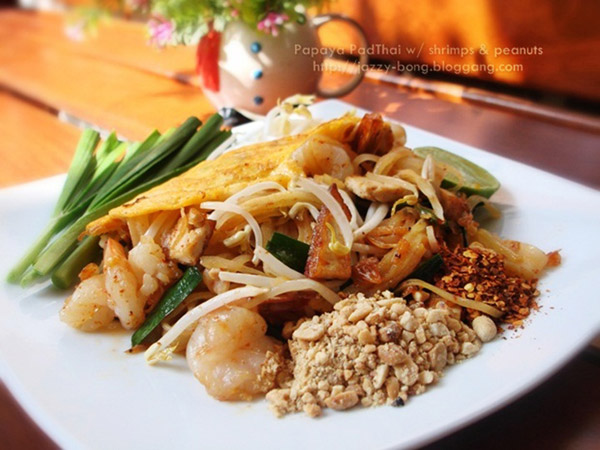 สูตรอาหารไทย – ผัดไทยมะละกอ