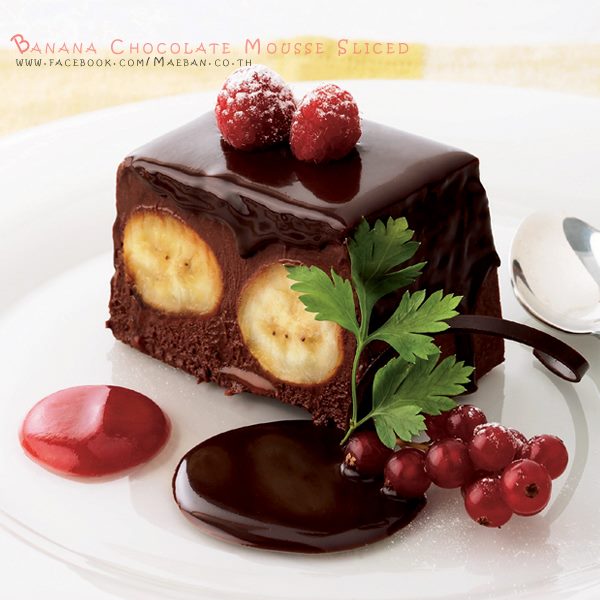 สูตรเบเกอรี่ – Banana Chocolate Mousse Sliced