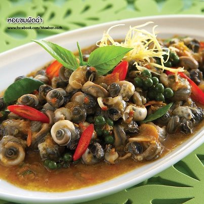 สูตรอาหาร – หอยขมผัดฉ่า